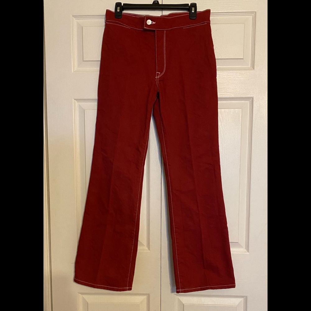 Like New BLDWN Piper Wide Leg Jeans SZ 30 Red